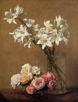 亨利 方丹 拉圖爾 Roses and Lilies 亨利 方丹 拉圖爾 Roses and Lilies